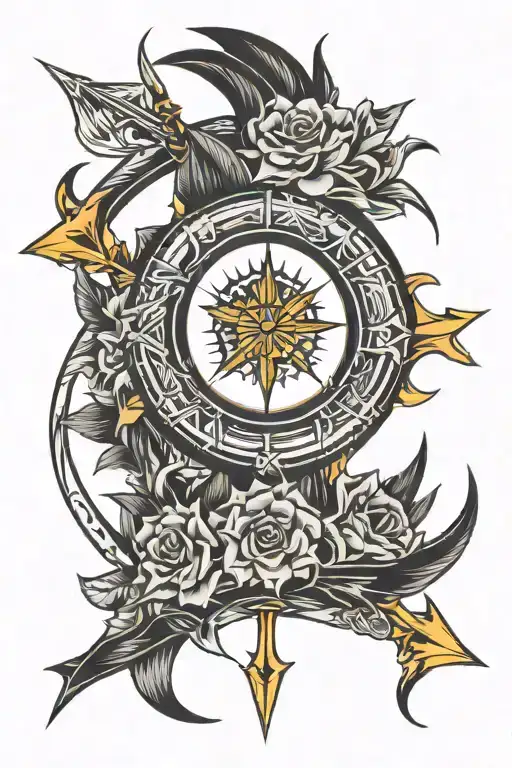 Sagitarius Sun And Arrow Very