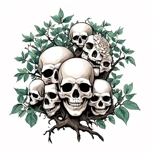F With Skulls And Family Tree
