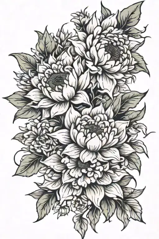 Lily Sunflower Peony Flowers