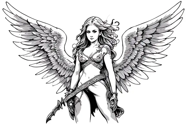 Female Angel Warrior