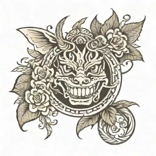 Line Drawing Which Combine Smile Victory Writting