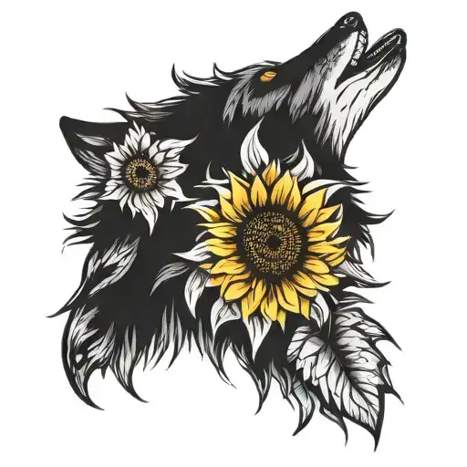 Half Wolf Half Sunflower