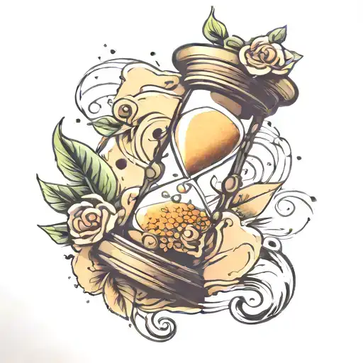 Money Hour Glass With Sand