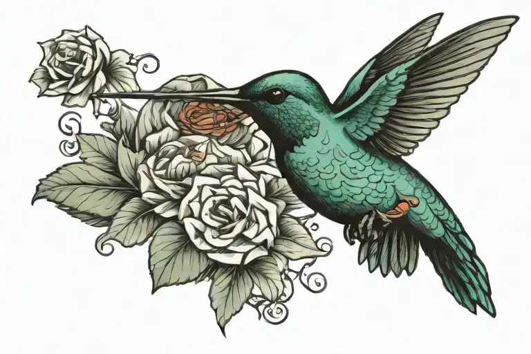 A Hummingbird With The Word Cascabelito In Italics Below