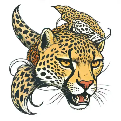 Cheetah Hunting Its Prey