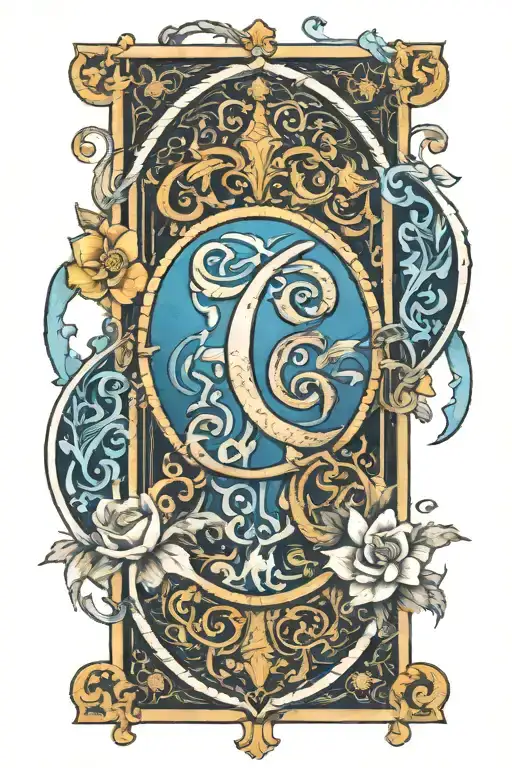 A Stylized B In A Monastic Bible Style