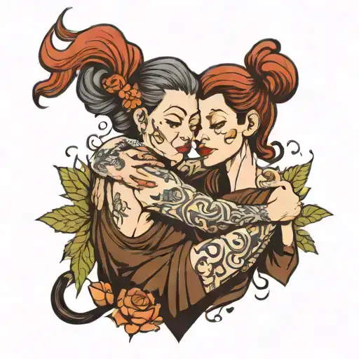 Hug Die Mother Holding Her