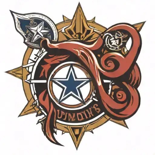 Dallas Cowboys Symbol And Corinthians Soccer Team Symbol