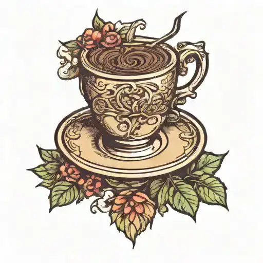 Coffee And Stamp Tattoo Consisting