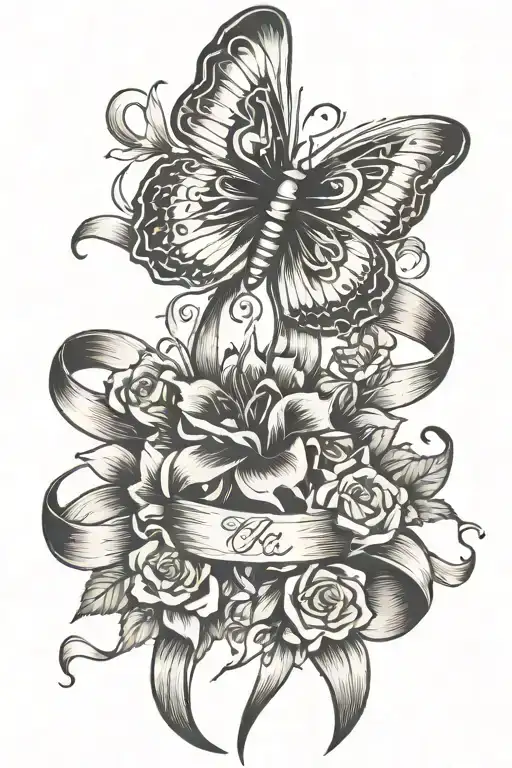 Memorial Tattoo For Mother Who Died Of Cancer Ribbon