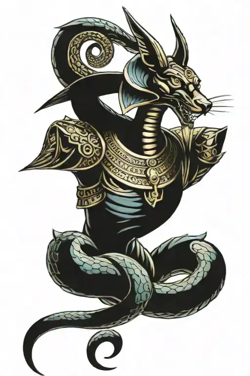 Snake An Anubis Egypcian God