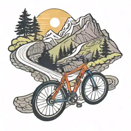 Road Cycling Up A Winding Mountain Road