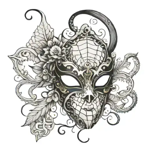 Spider Victorian Masquerade Mask