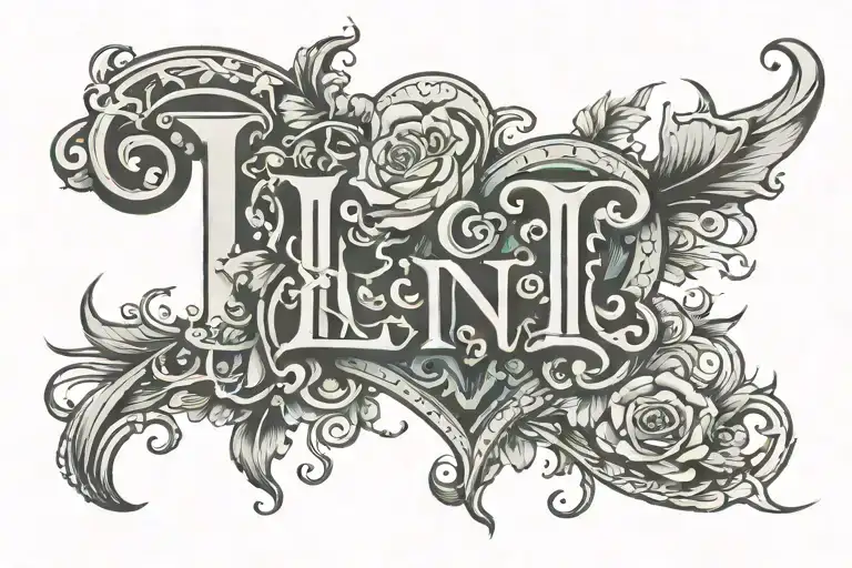 Letter L N I Love You Make