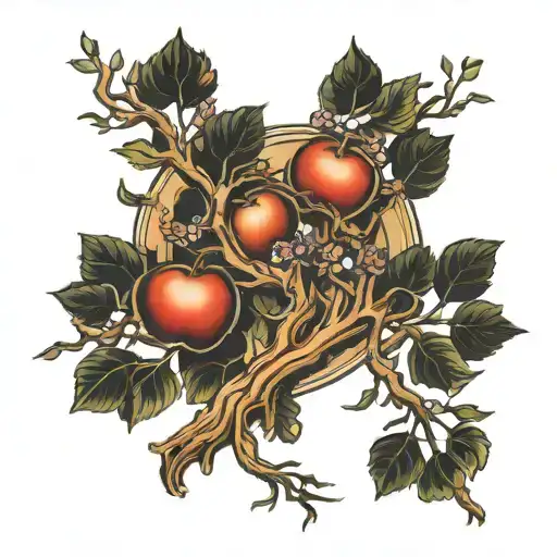 Tree Branch Representing Family Tree Intertwined Within