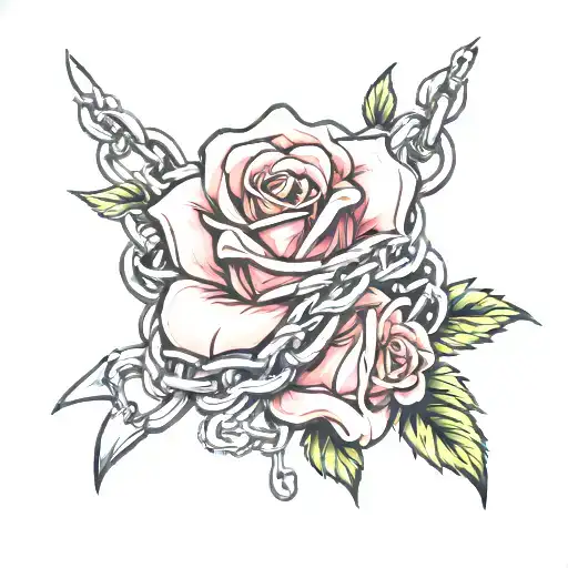 Rose And Chains Wrapped Coming