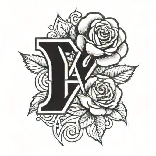 Rose With Letter A