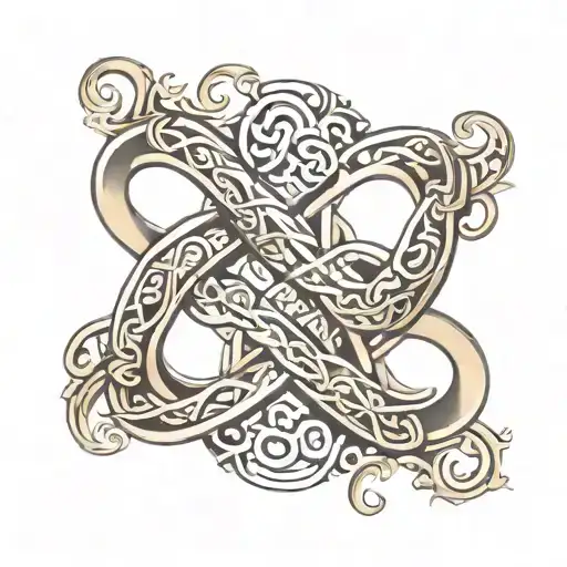 Infinity Symbol Intertwined Representing Your Love
