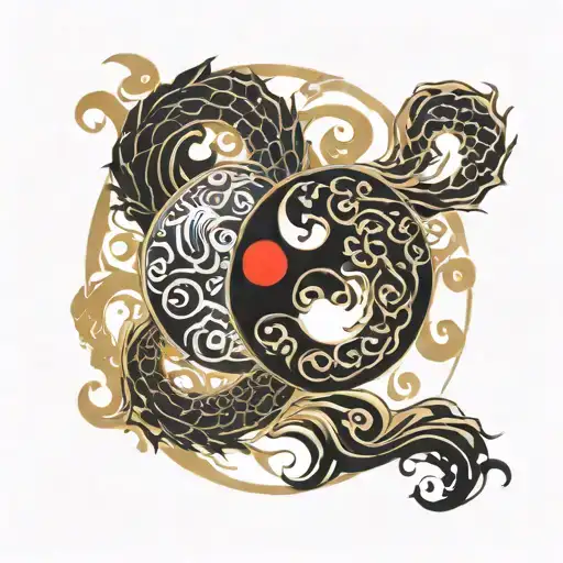 Ying Yang Symbol Formed Like