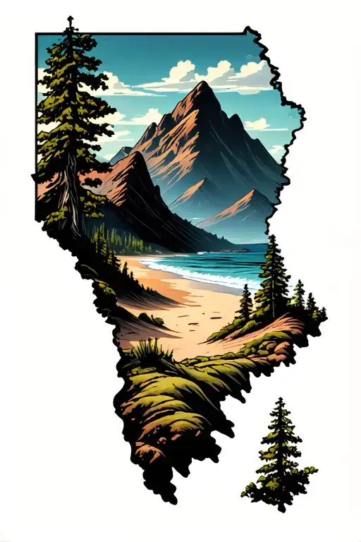 Mountain Scene Desert Landscape Beach Scene