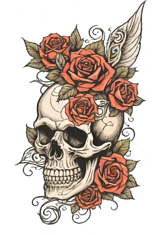 Skull And Roses