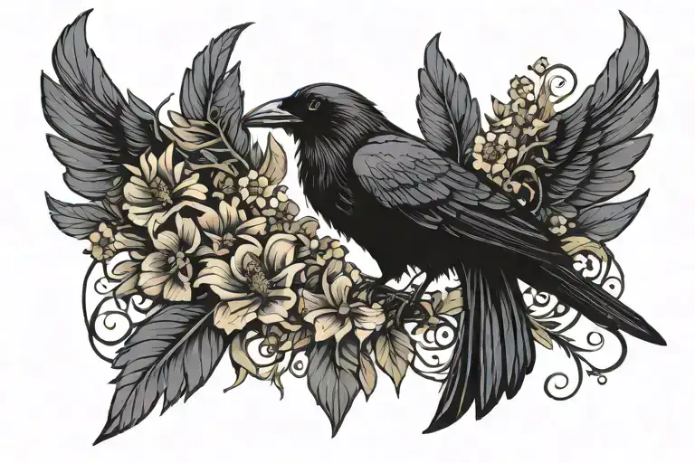Raven With Vervain And Fluer De Lis