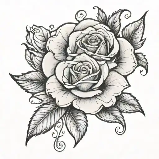 Rose With The Name Elena Cruz In The Middle Of The Rose