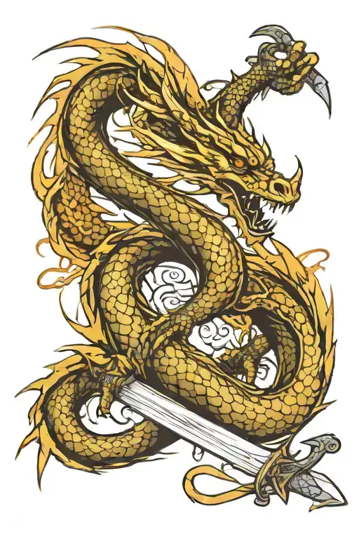 Dragon On Sword