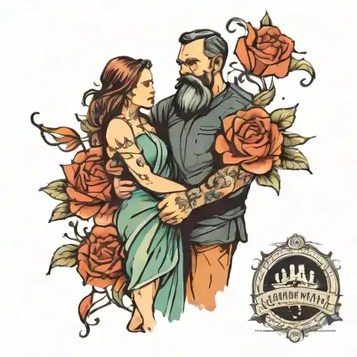 Father Holding Hands