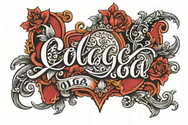 Name Olga With Red Square In Background Black And White