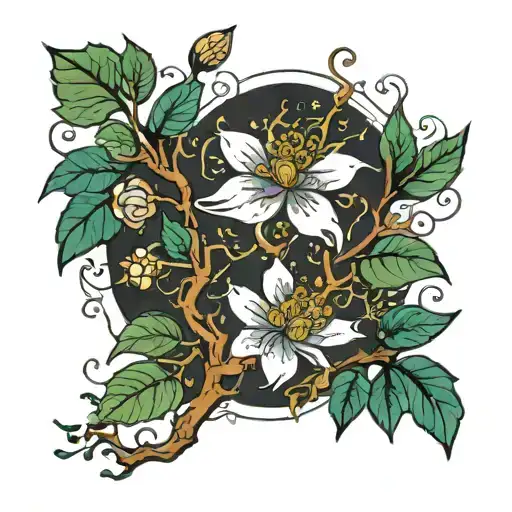 Sesam Seed Into Beautiful Flower Tree Growing