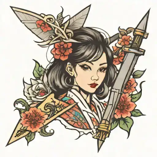 Dagger And Japanese Girl Easy