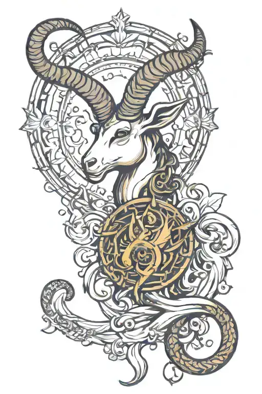 Tatoo That Describe A Capricorn Person Who Is Stubborn