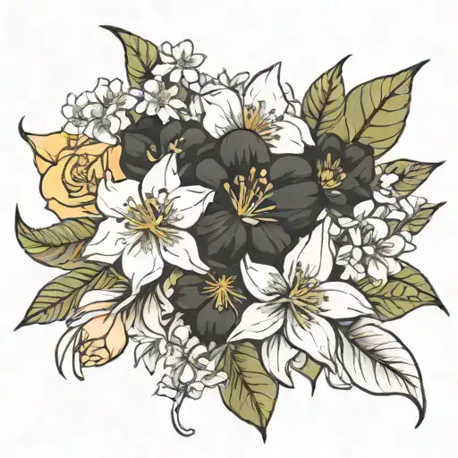 August Birth Flower Bouquet