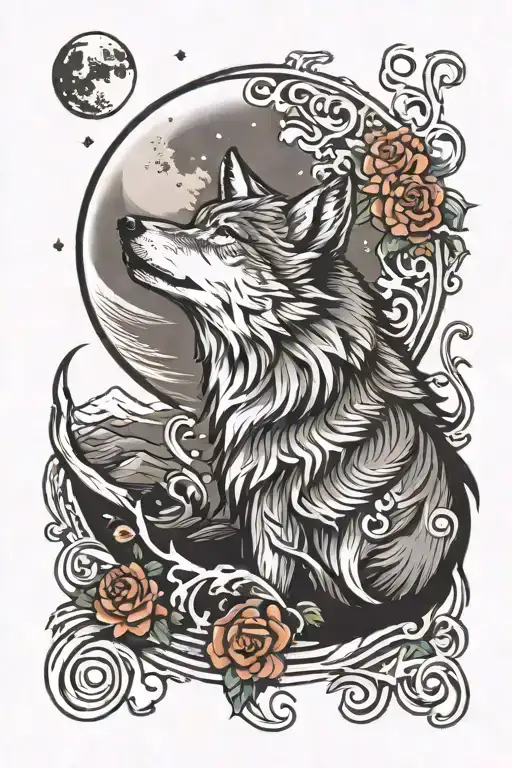 Wolf Howling At The Moon