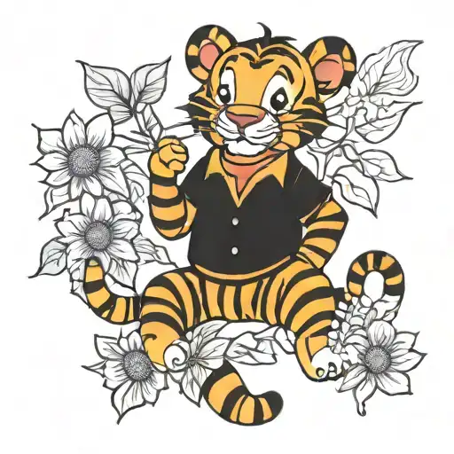 Tigger Winnie The Pop With A Sunflower