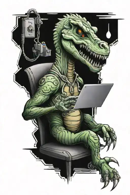 Dinosaur Using Computer