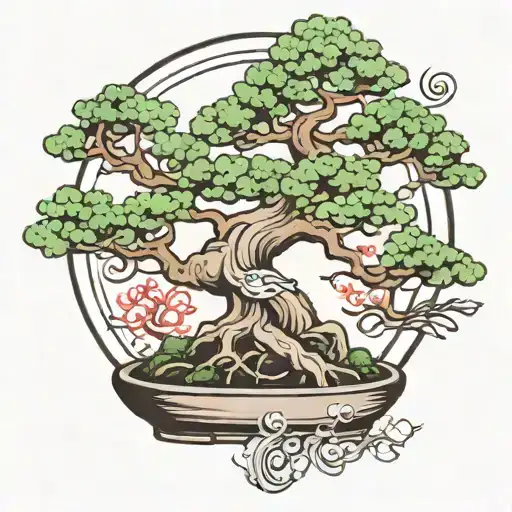 Bonsai Tree Surrounded