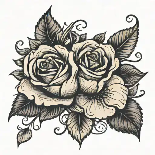 Generate Beautiful Rose Tattoo In Girl Chest