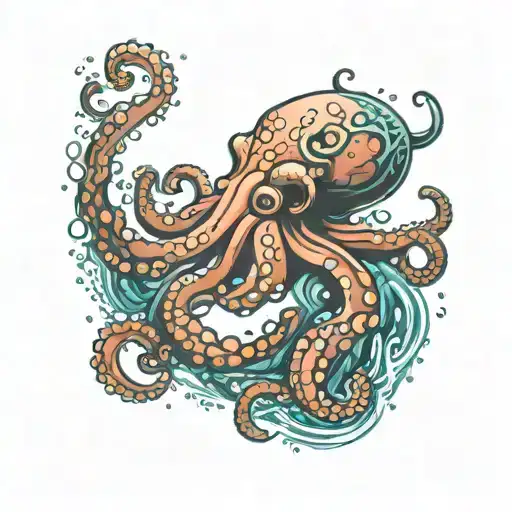 Underwater Scene Featuring An Octopus