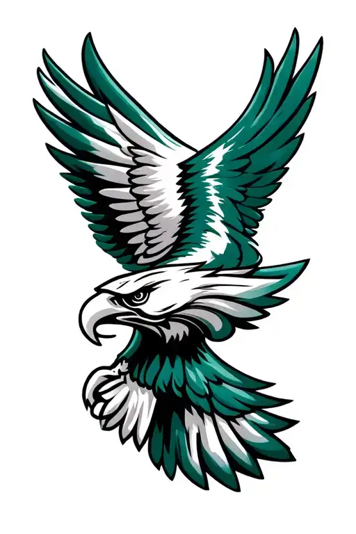 Philadelphia Eagles Wing Shown