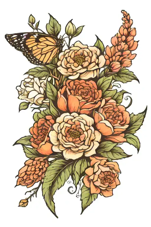 May Birth Flower With August Birth Flower Bouquet