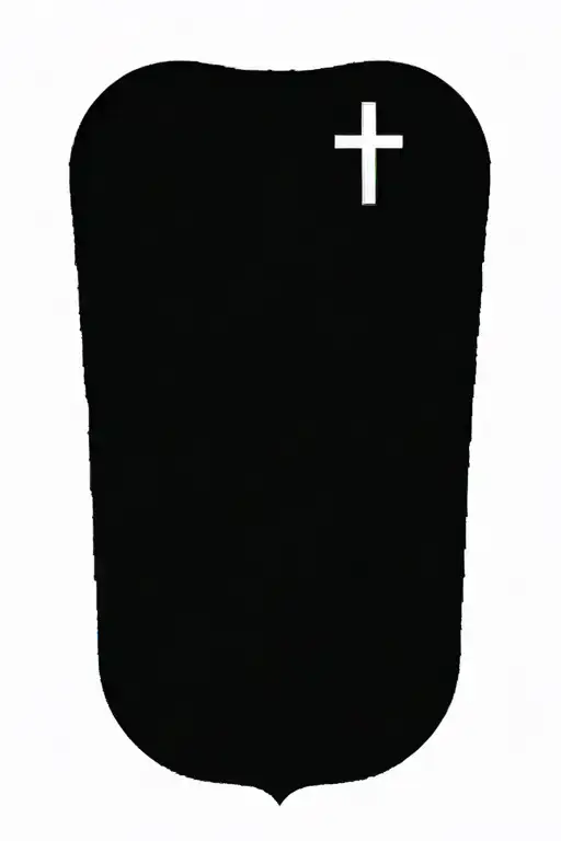 Cross Upside Down Cross Surrounded By Souls Reaching