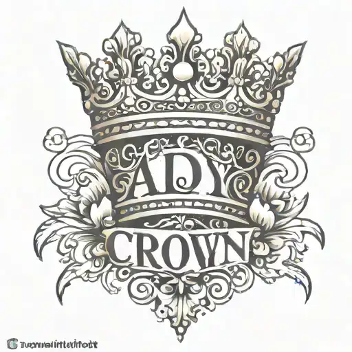 Crown Surrounded By Bold Letters Addy