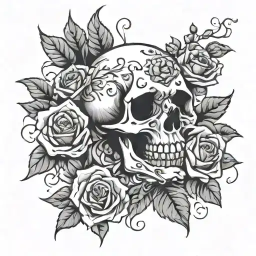 Skull And Roses