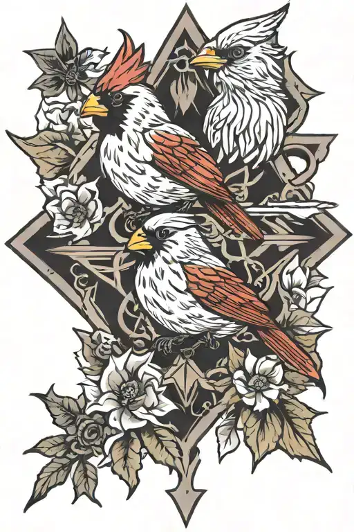 Cardinal And Maltese Cross