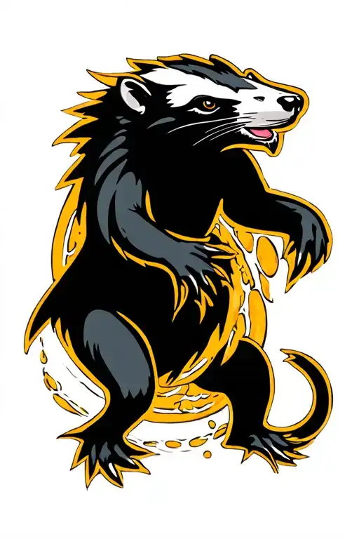Honey Badger Tattoo Symbol