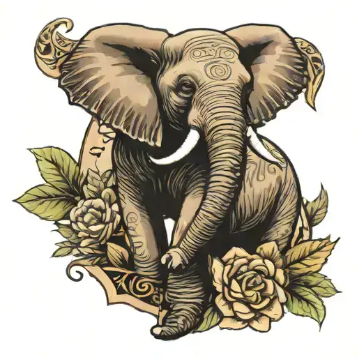 Earthy And Elephant Surrounded By The Name Kelani Faye Holloway-torchia