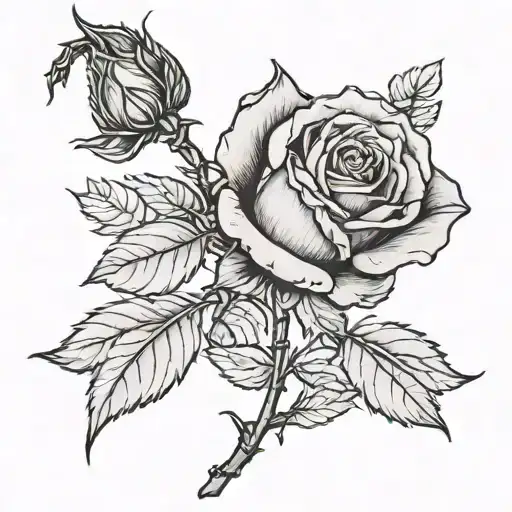 Dried Rose With Jenny On Stem