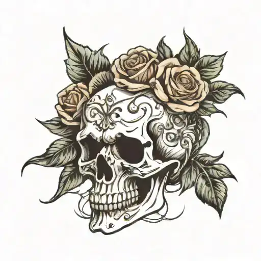 Skull And Roses